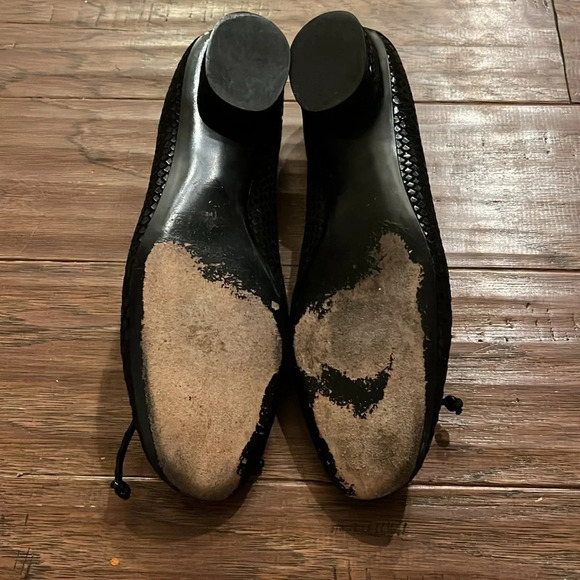 Stuart Weitzman Faux Snakeskin Ballet Flats - Picture 6 of 6